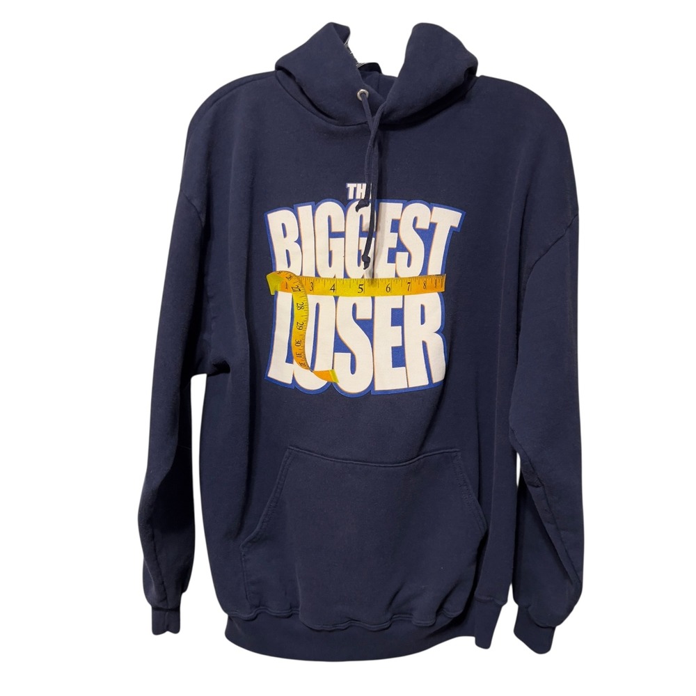NBC Experience Store The Biggest Loser Size L Navy Blue Graphic Hoodie